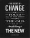 Posterizer 1 pcs-The Secret To Change Is To Focus On Building The New- Socrates-Quotes-Gift for book lovers-Living Room Bedroom Decor- unframed wa...